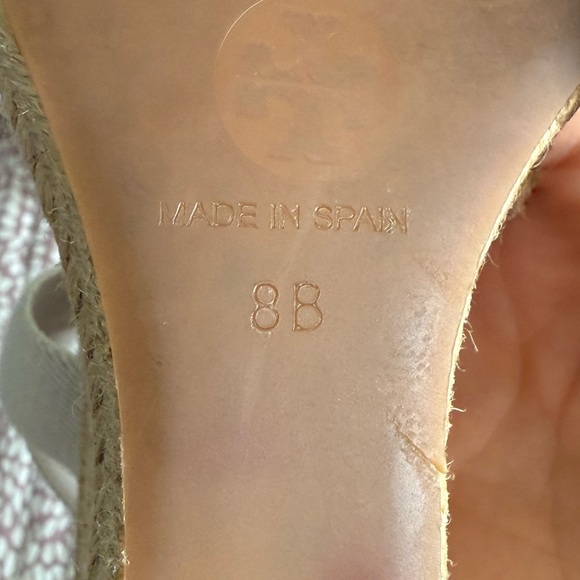 Tory Burch Brown Tan Espadrille Wedge Size 8 - Picture 12 of 13